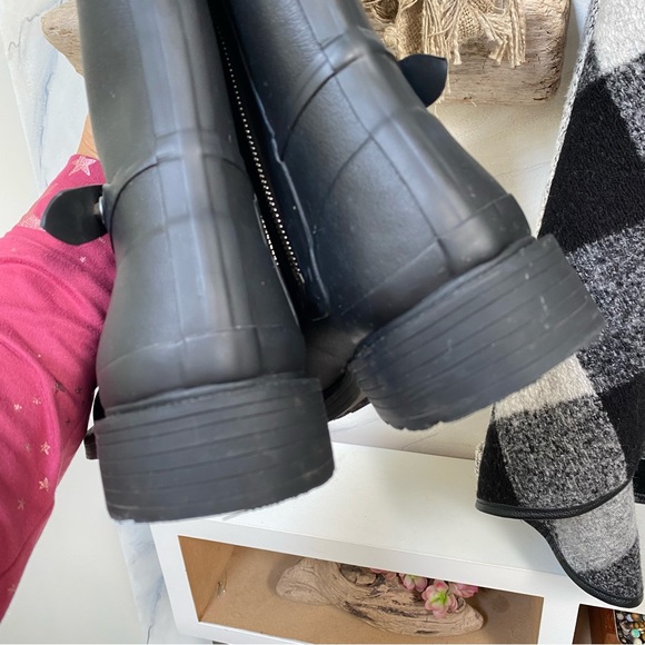 Rag & Bone Tall Riding rubber winter Boots Motto Rain boots-Hunter country vibe - Picture 9 of 13